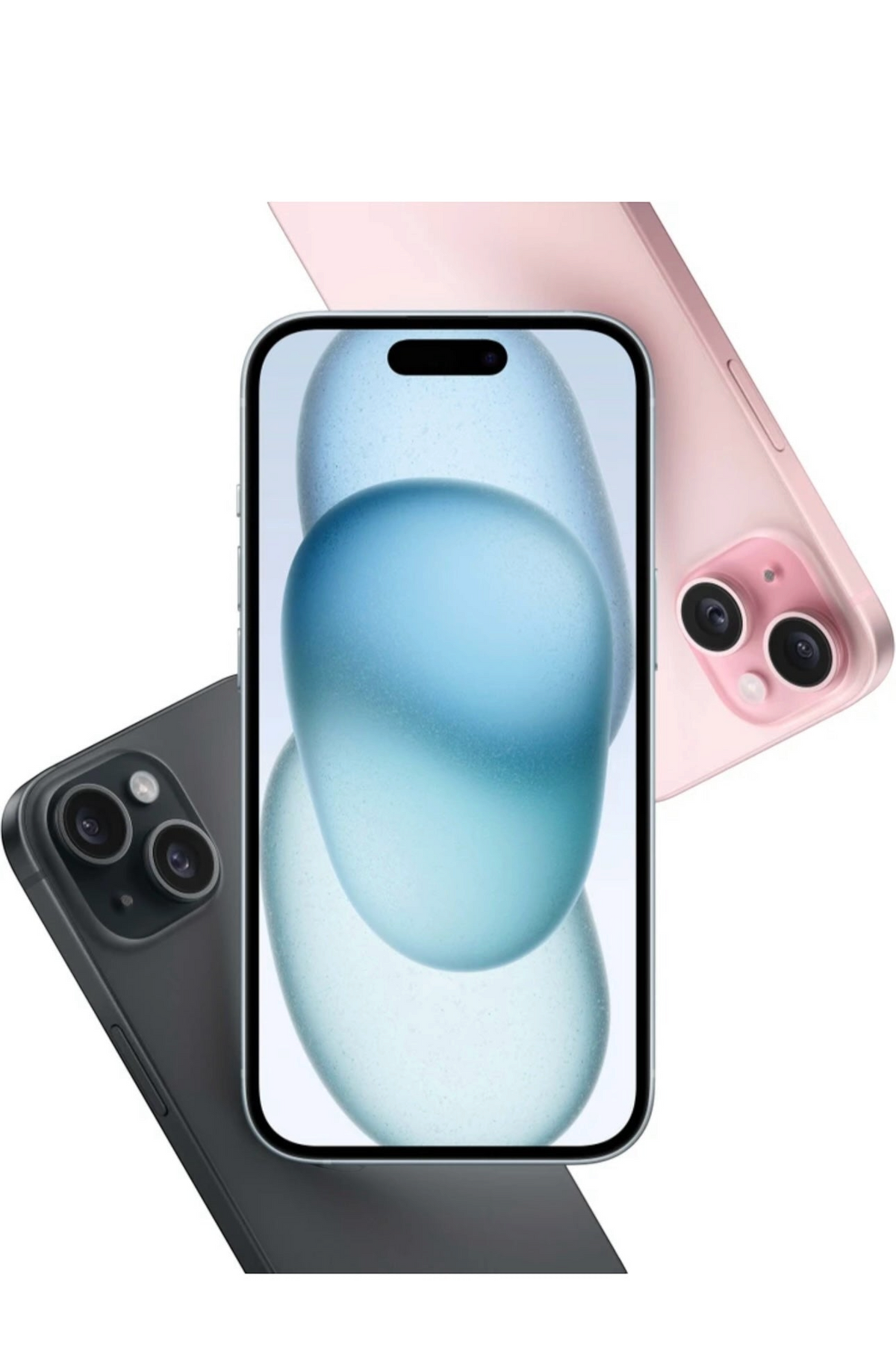 Iphoneio Official advanced smartphone featuring a vibrant edge-to-edge display and dual-lens camera in black and pink.