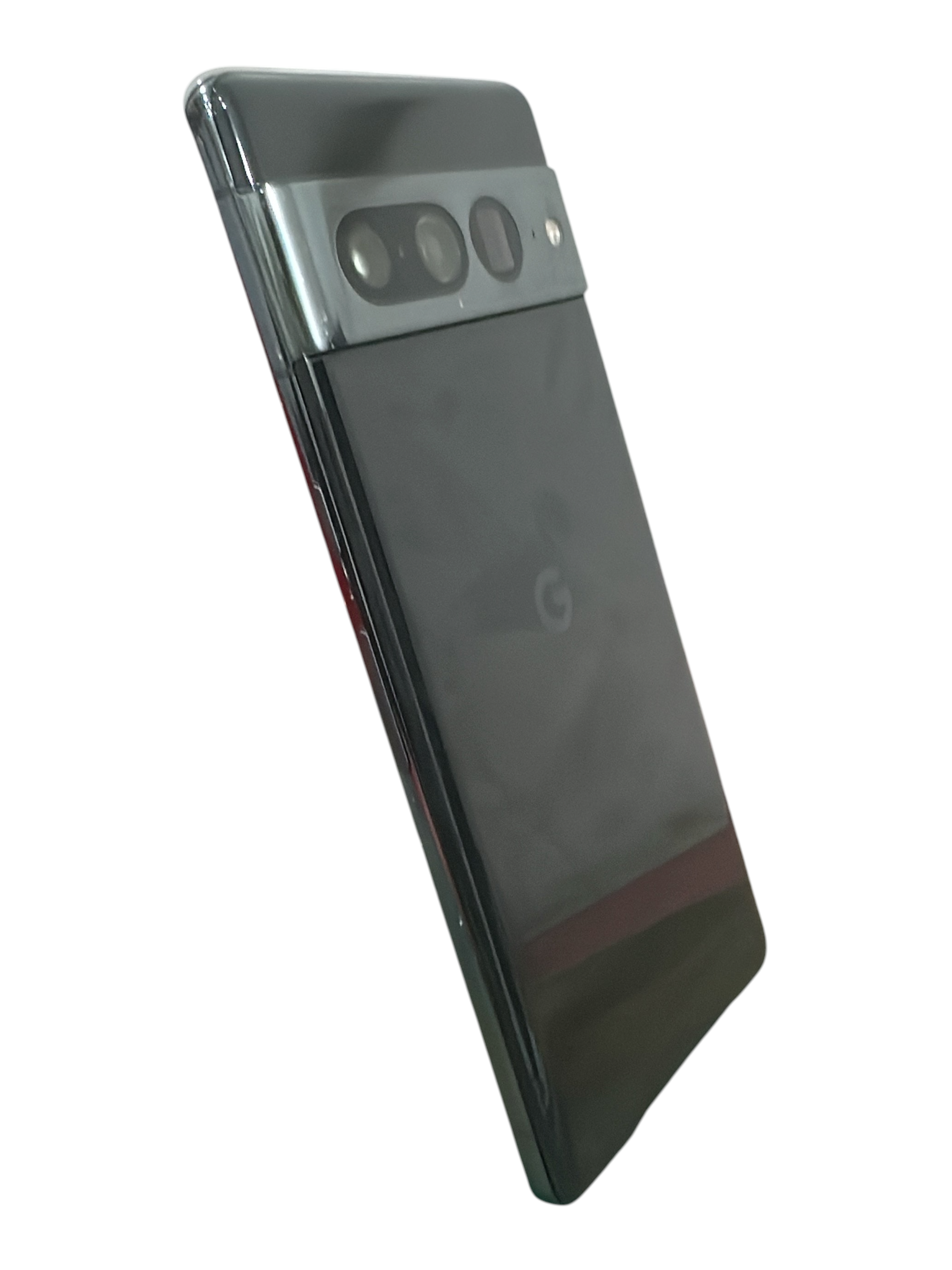 Iphoneio Official Google Pixel smartphone in obsidian black with a sleek glass back and iconic rear camera bar