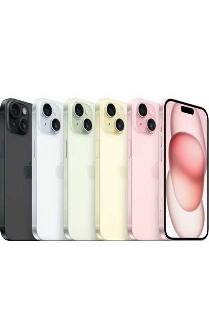 Iphoneio Official advanced smartphones in black, white, green, yellow, and pink with dual-lens camera systems