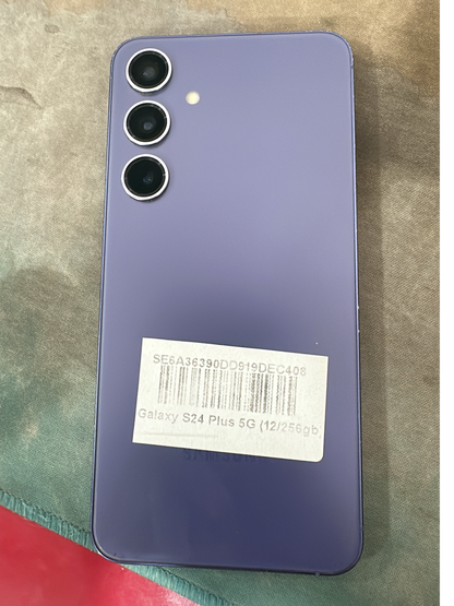 Iphoneio Official Samsung Galaxy S24 Plus 5G smartphone in purple with triple rear camera system