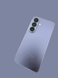 Iphoneio Official Samsung Galaxy S26 smartphone in light purple with a triple-lens camera system on a black background