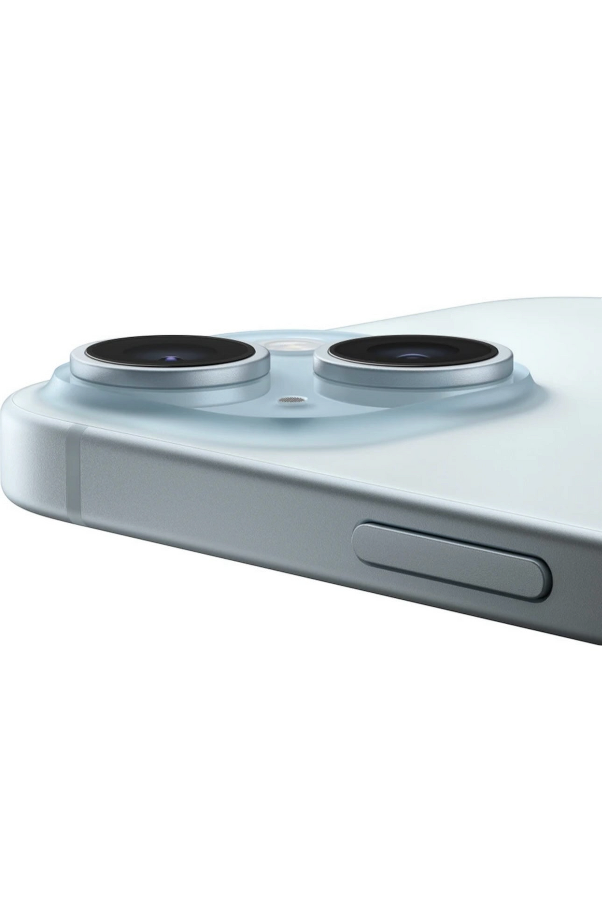 Iphoneio Official advanced smartphone featuring a sleek white chassis and a dual-lens camera system close-up