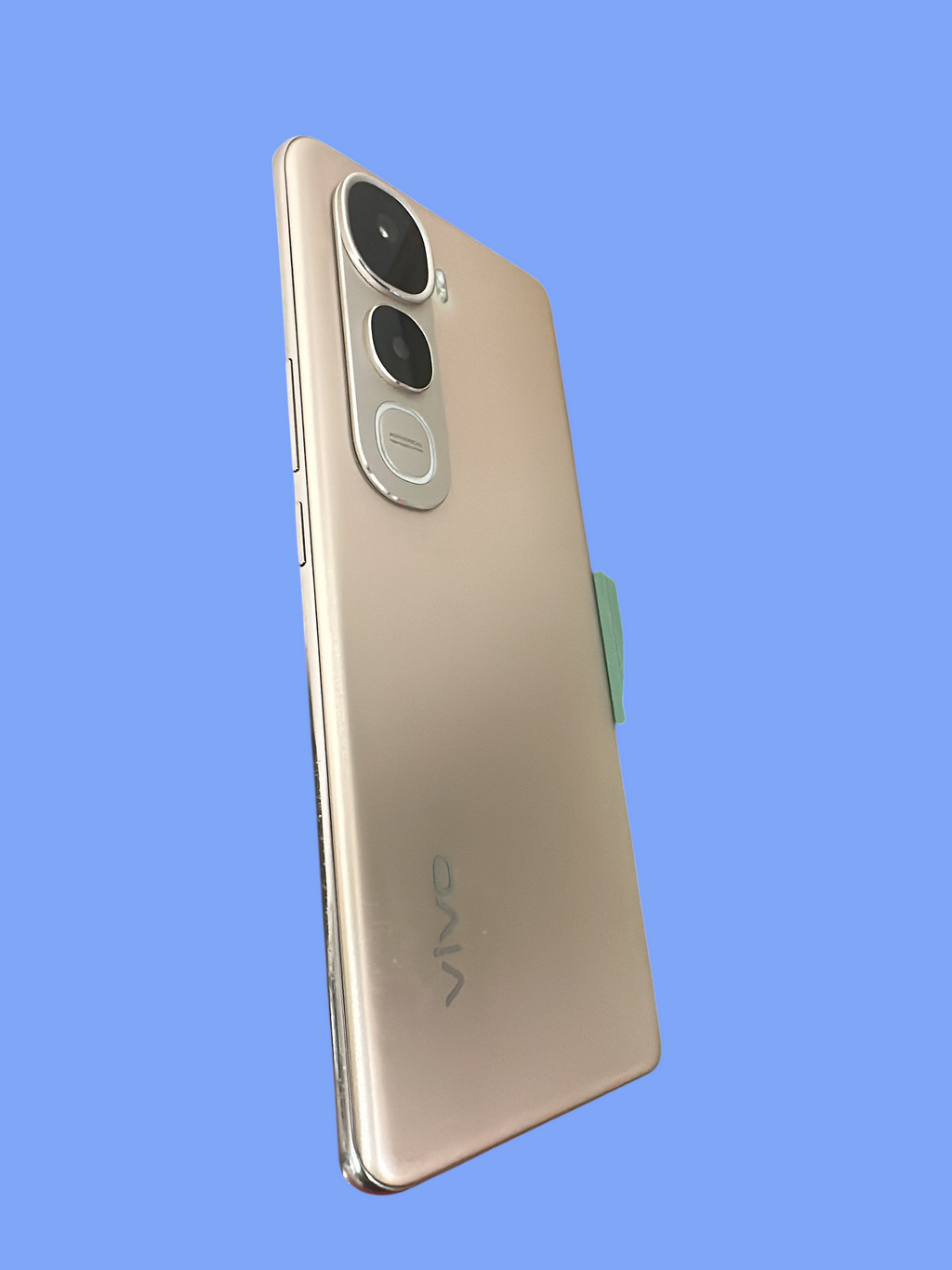 Iphoneio Official vivo Y400 Pro 5G smartphone in a sleek gold finish with a high-resolution triple camera system