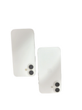 Iphoneio Official premium white smartphone with a dual-lens camera system and sleek glass back design.